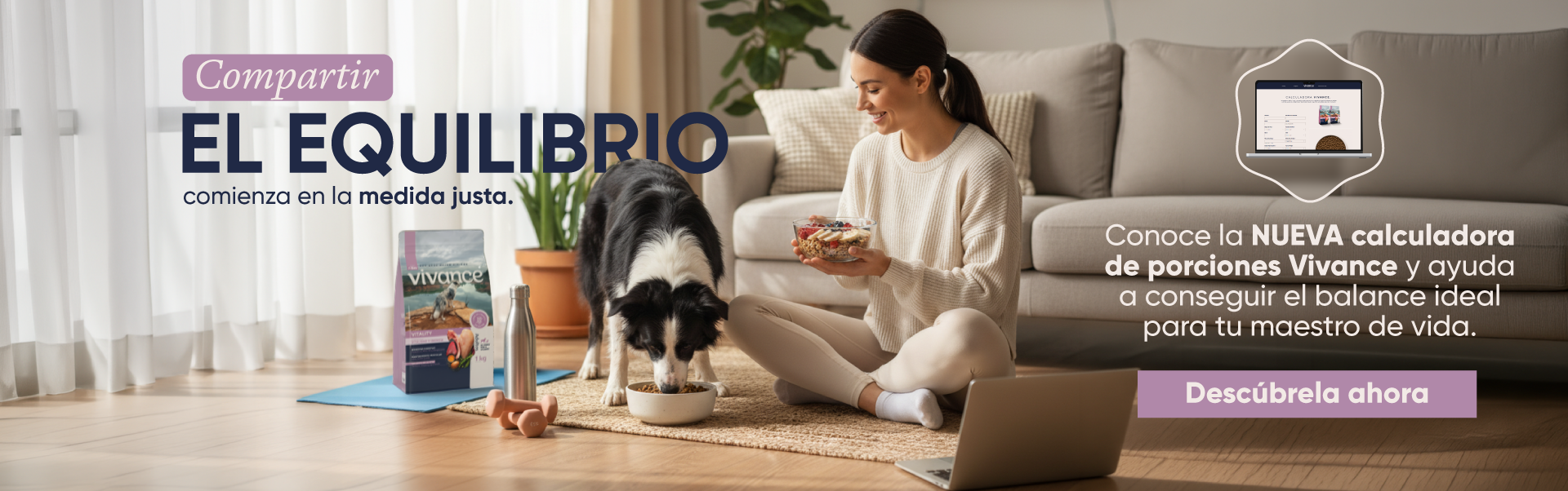 Calcula la cantidad de alimento necesaria para tu mascota